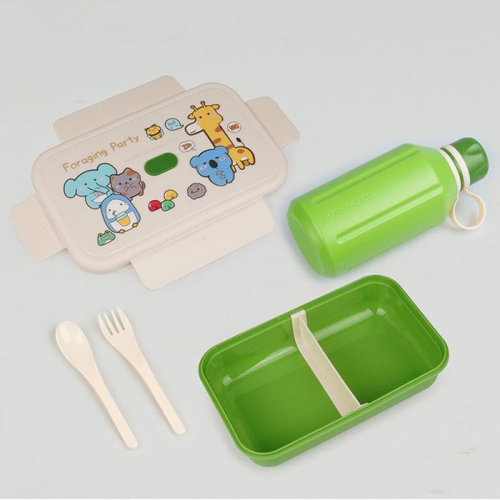 尚趣樂扣單層飯盒(1000ml)+圓形運動水壺(50