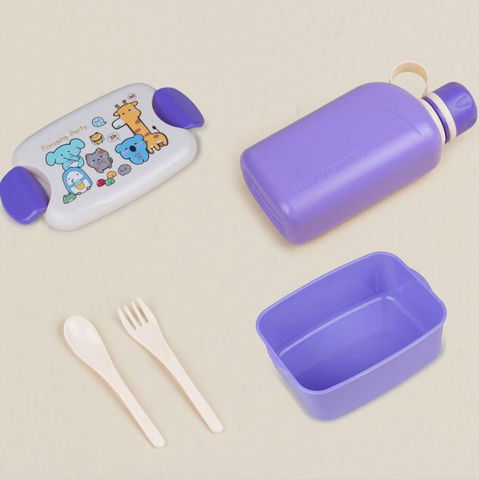 尚趣迷你耳朵飯盒(900ml)+方形運動水壺(500